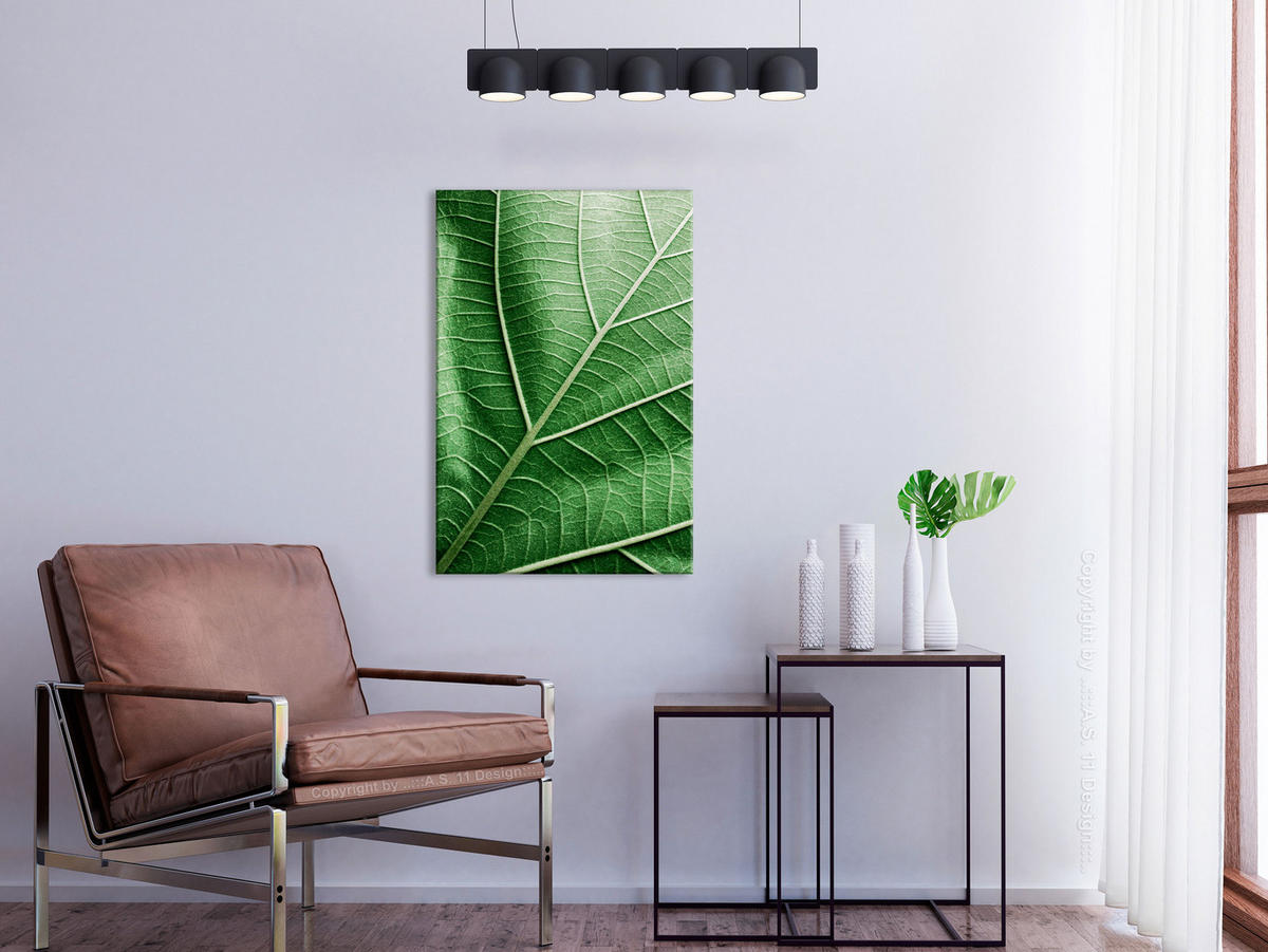KUNSTDRUCK Grün 80/120 cm - Grün, Textil (80/120cm) - KUNSTLOFT