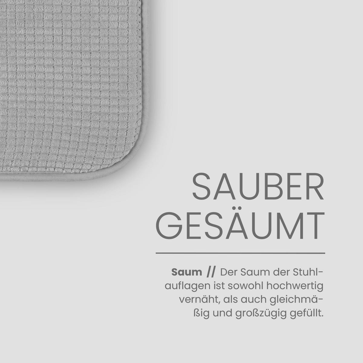 SITZKISSEN 38x38 cm Hellgrau 2er-Pack - Hellgrau, Kunststoff (38/38cm)