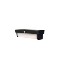 ALUMINIUM-SOLAR-WANDLEUCHTE Outdoor mit Bewegungsmelder IP54 dimmbar - Schwarz, Metall (7.6/30/8.5cm) - Northpoint