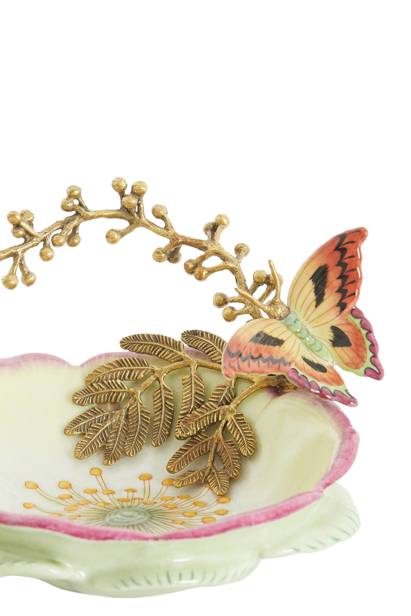 SCHALE Butterfly Grün 26.5/20/14 cm - Grün, Keramik (14cm) - Light & Living