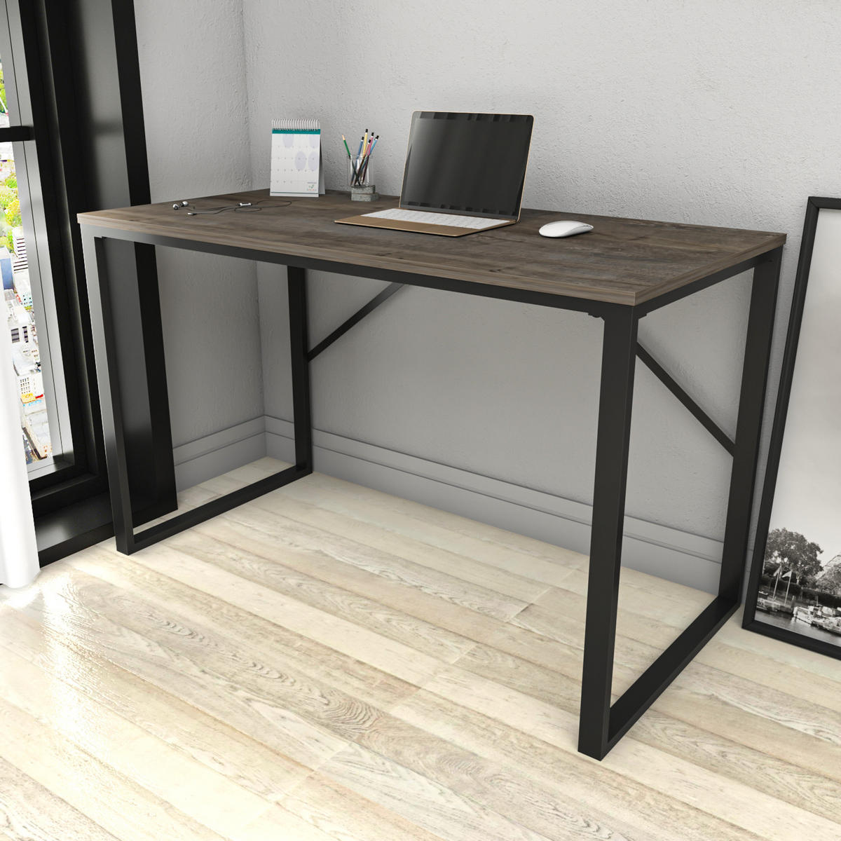 COMPUTERTISCH Layton Schwarz Wenge - Schwarz, Holzwerkstoff (60/120/16cm) - Decorotika