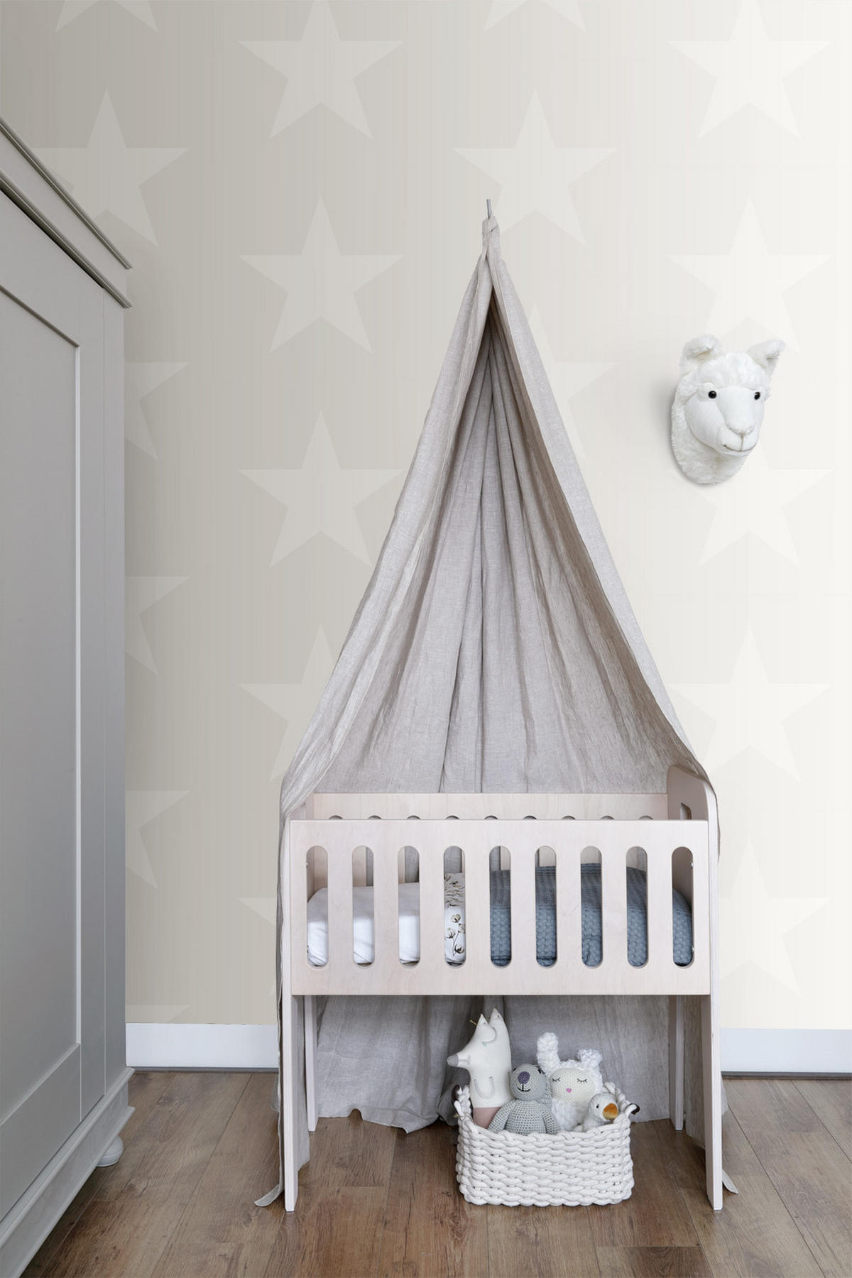 TAPETE Sterne 53 cm x 10.05 m - Beige, Papier (53/1000cm) - Origin Wallcoverings