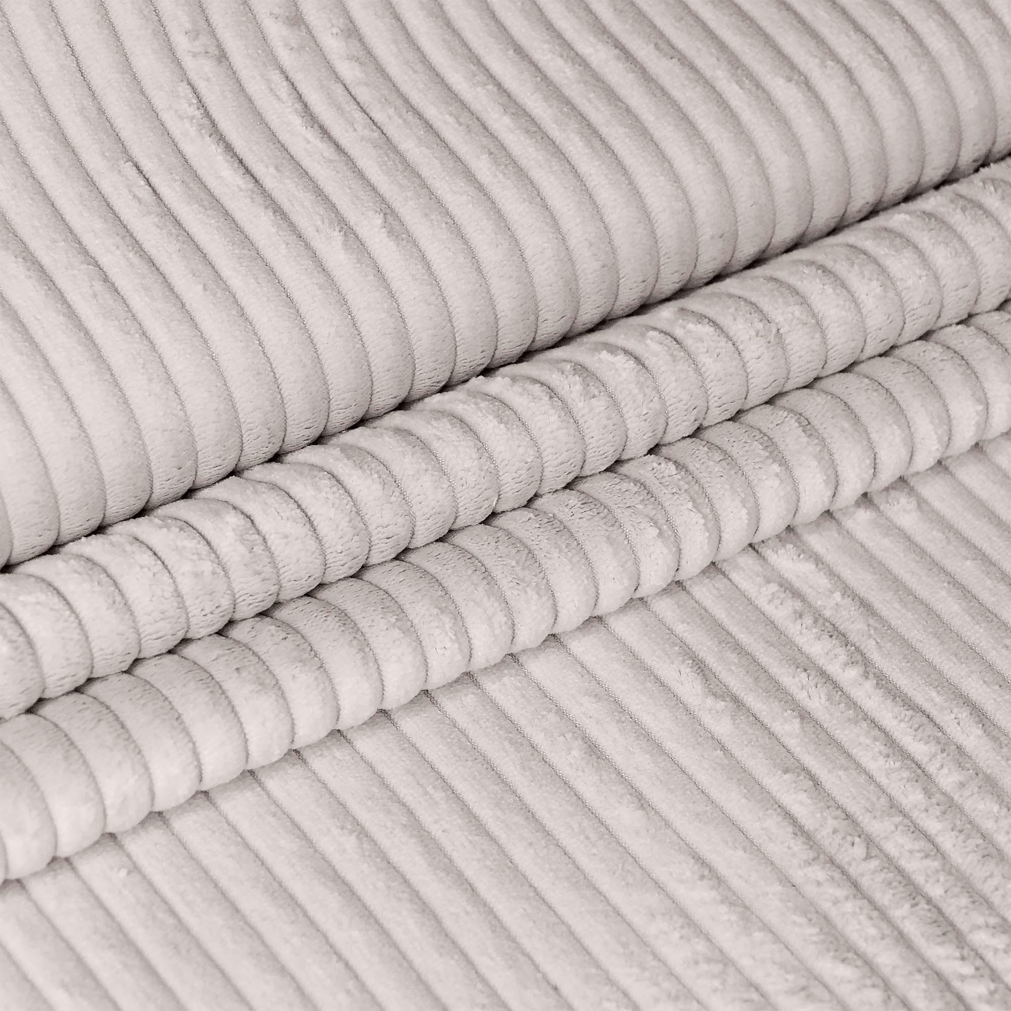 SITZSACK PARADISE MIT FUßSTÜTZE Kordsamt 2-tlg White Dove S - Weiß, Textil (70/70/70cm) - Dreamroots