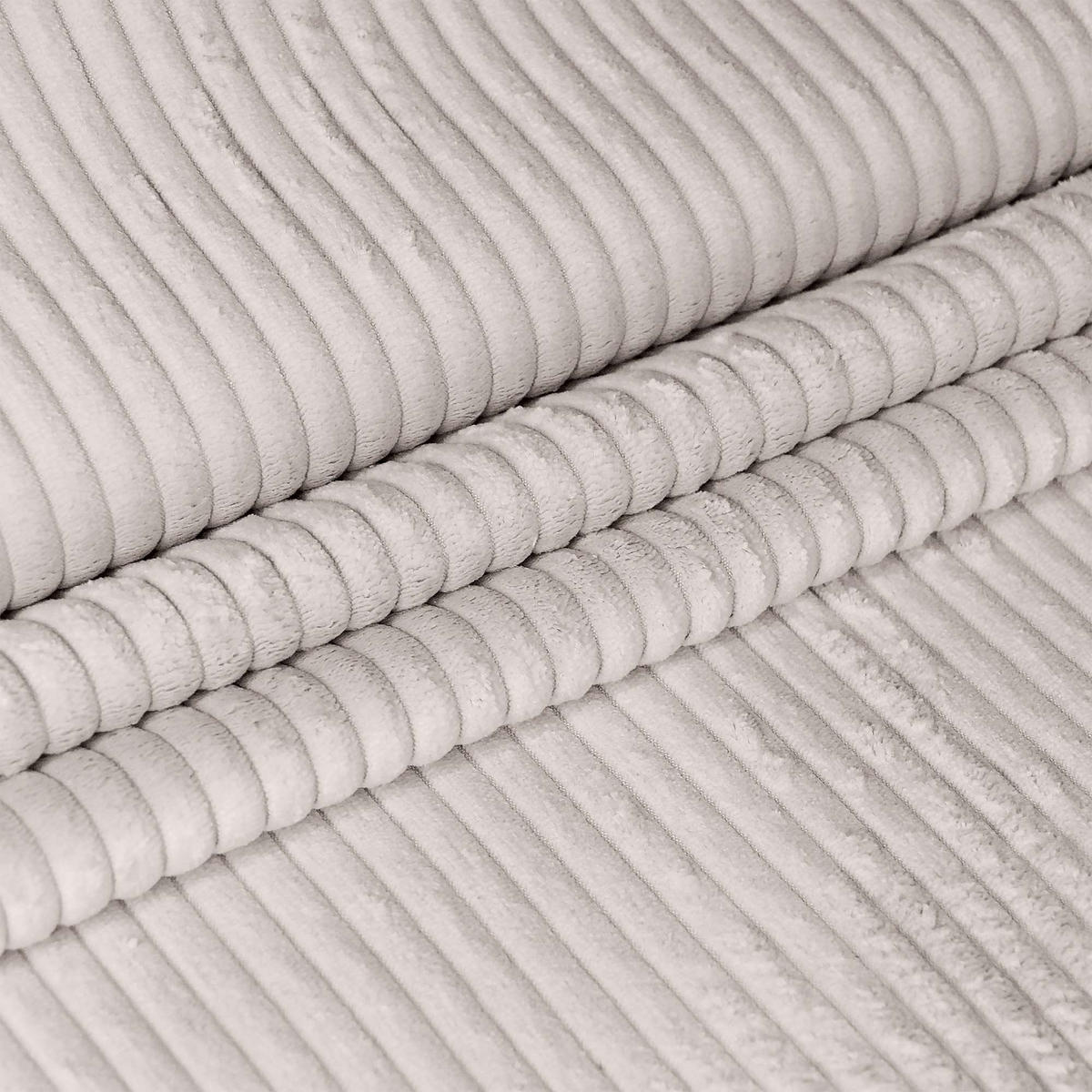 SITZSACK PARADISE MIT FUßSTÜTZE Kordsamt 2-tlg White Dove M - Weiß, Textil (90/100/90cm) - Dreamroots