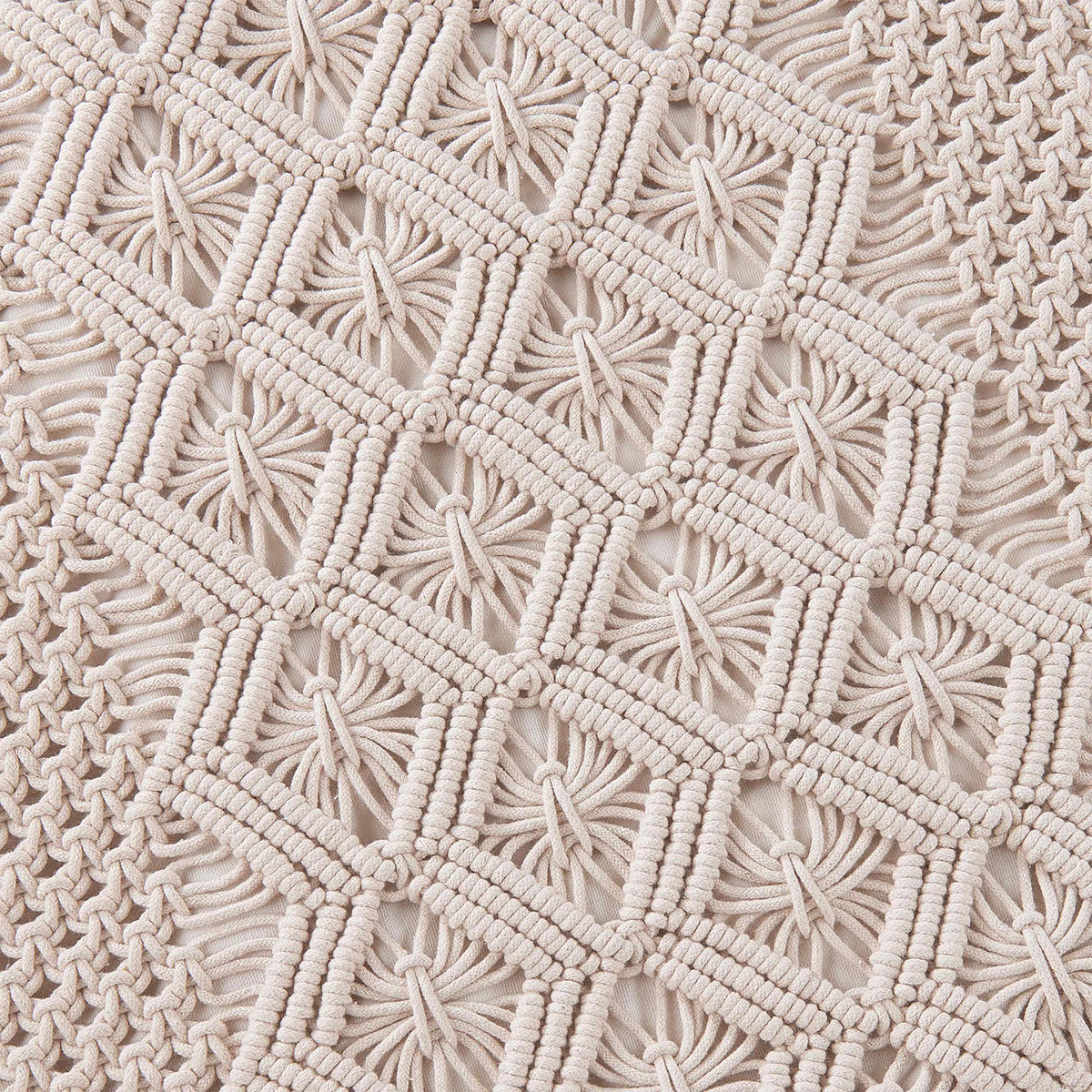 KISSEN Macramè - Weiß, Textil (45/1cm) - Butlers