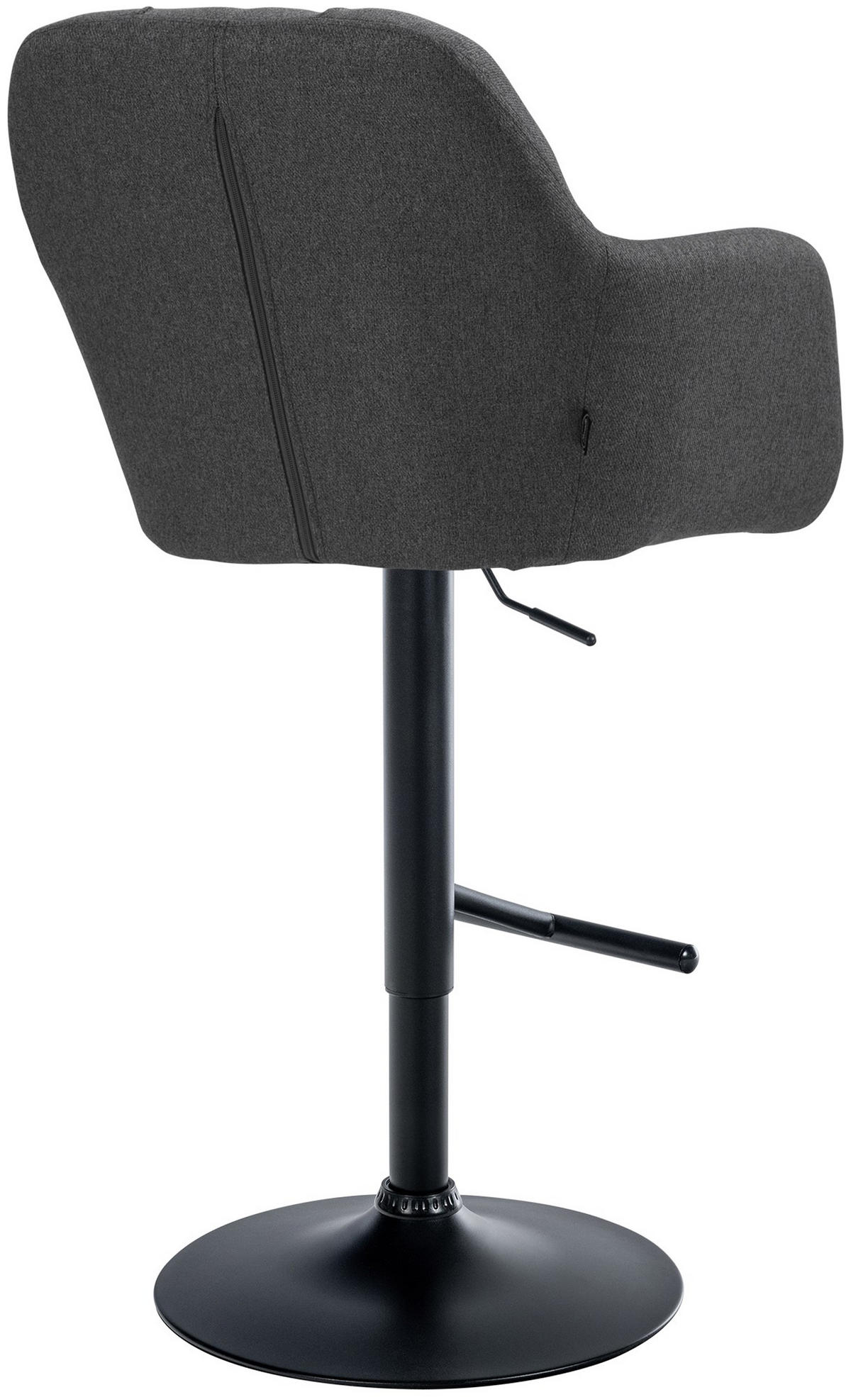 BARHOCKER Nardo Stoff schwarz dunkelgrau - Dunkelgrau/Schwarz, Textil/Metall (57/118/59cm) - TPFLiving