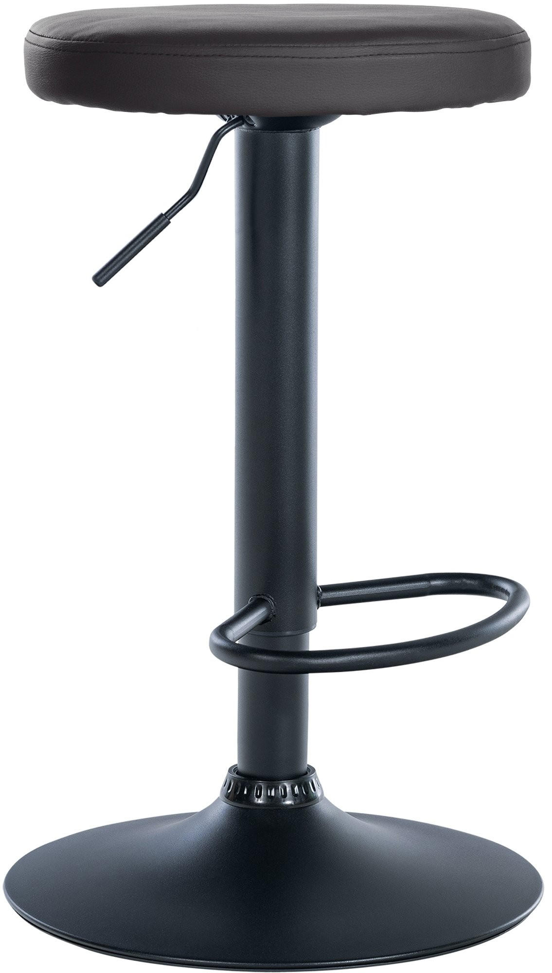 BARHOCKER Ponte 60-81 cm Schwarz Kunstleder - Schwarz, Leder (38.5/60/38.5cm) - furnicato
