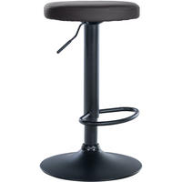 BARHOCKER Ponte 60-81 cm Schwarz Kunstleder - Schwarz, Leder (38.5/60/38.5cm) - furnicato