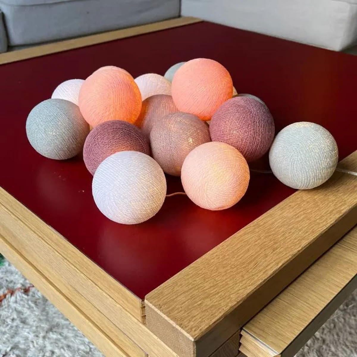 LICHTERKETTE LED Boxen - L'opéra - Puderrosa - Hellrosa, Textil (165cm) - La case du cousin paul