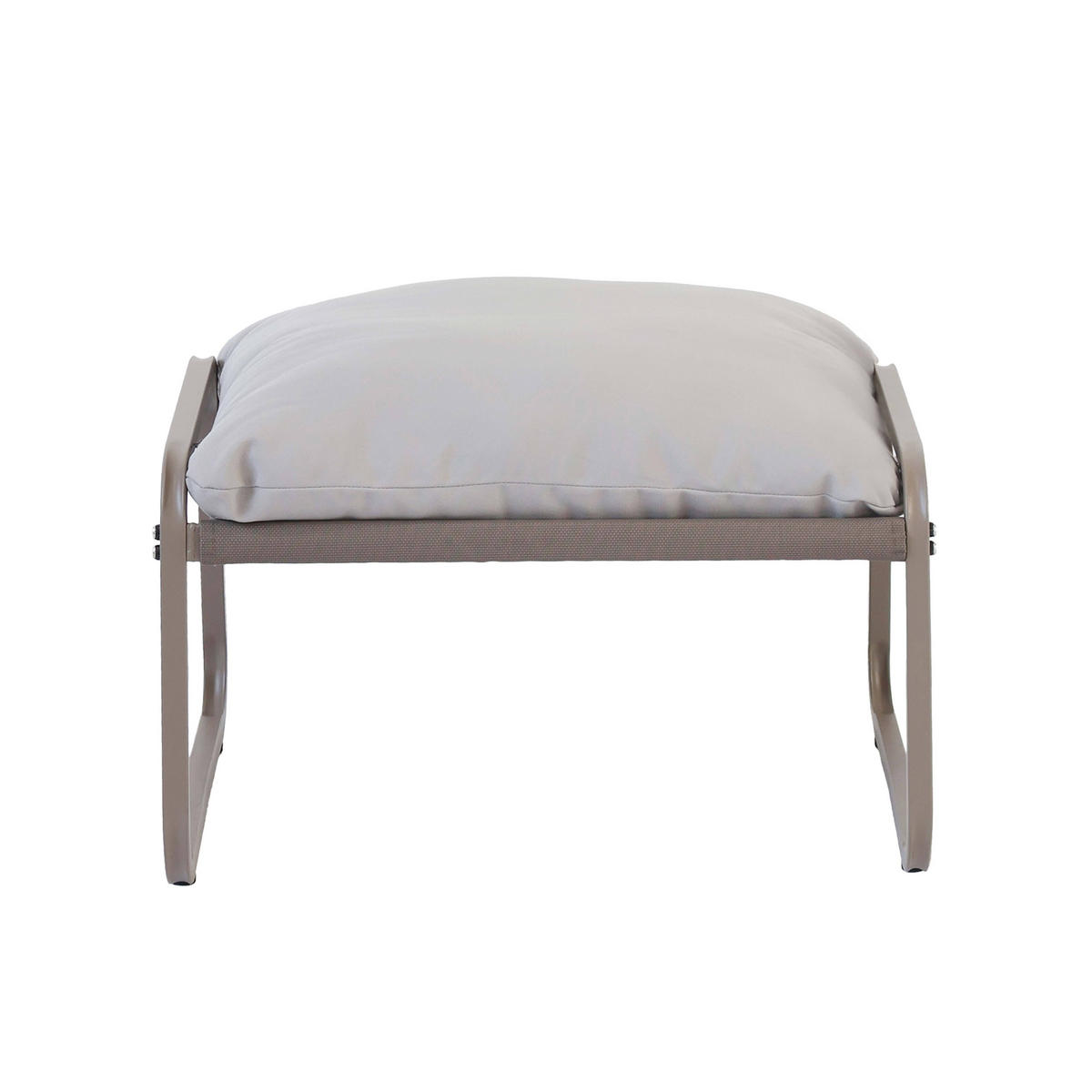 GARTEN-RELAXSESSEL mit Fußstütze, Taupe - Taupe, Textil (72/77/91cm) - Oviala