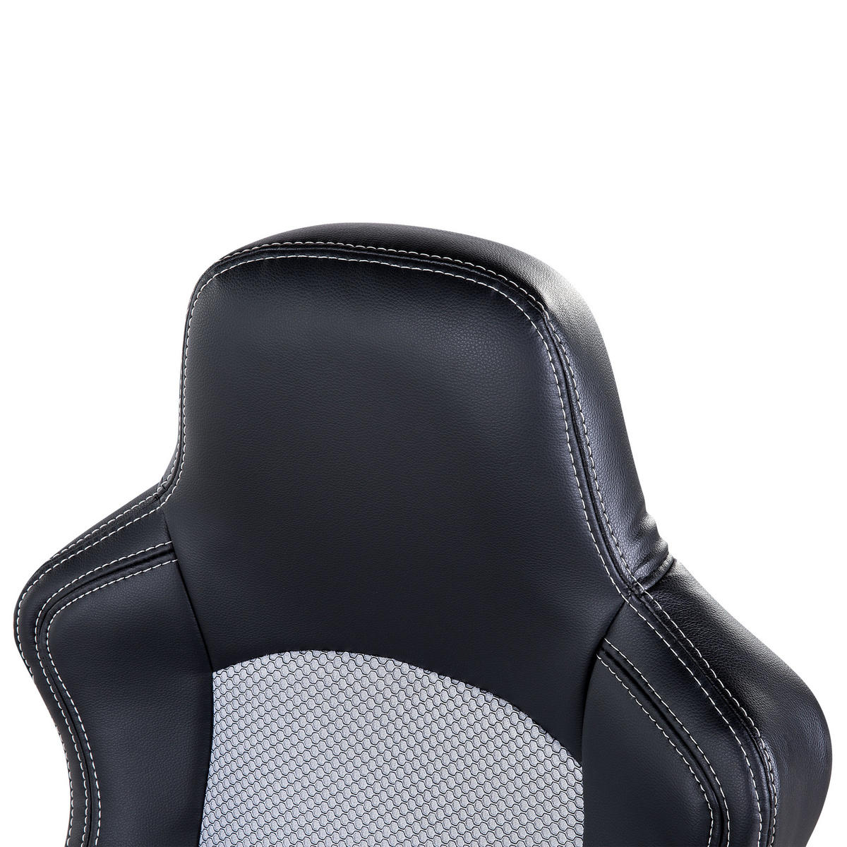 BÜROSTUHL Kunstleder Schwarz/Grau Explorer - Schwarz, Kunststoff/Textil (68/120/68cm) - Beliani