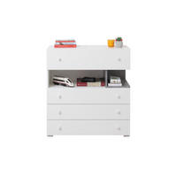 KINDERKOMMODE SIMON 11 85/40/90 Weiß/Grau - Weiß/Grau, Holzwerkstoff (85/90/40cm) - Deine Möbel 24