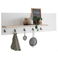 KÜCHENREGAL weiß Pinie Landhaus Küche, Wandregal 130 cm Gewürzregal - Weiß/Pinienfarben, Holzwerkstoff (130/40/20cm) - Furn.Design