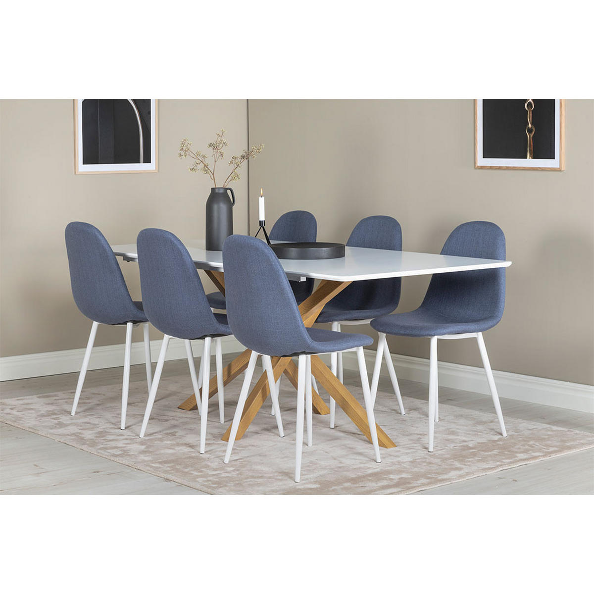 ESSTISCH, Piazza, Weiß, MDF, 90 x 180 x 75 cm - Weiß, Holzwerkstoff/Metall (180/90/75cm) - ebuy24