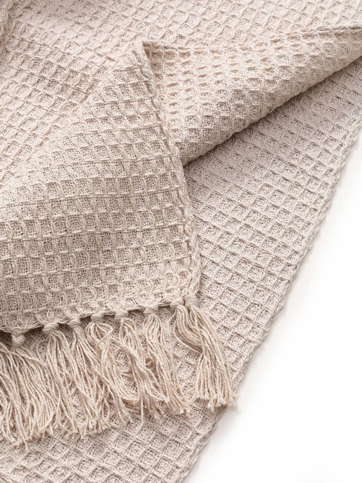 BAUMWOLLDECKE Amalia Ivory 125x150 cm - Creme, Textil (125/150cm) - benuta Pure