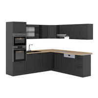 ECKKÜCHE R-Line, Anthrazit Landhaus/Anthrazit, 247 x 237 cm, AP Eiche - Anthrazit, Holzwerkstoff (247/206.8/60cm) - Vicco