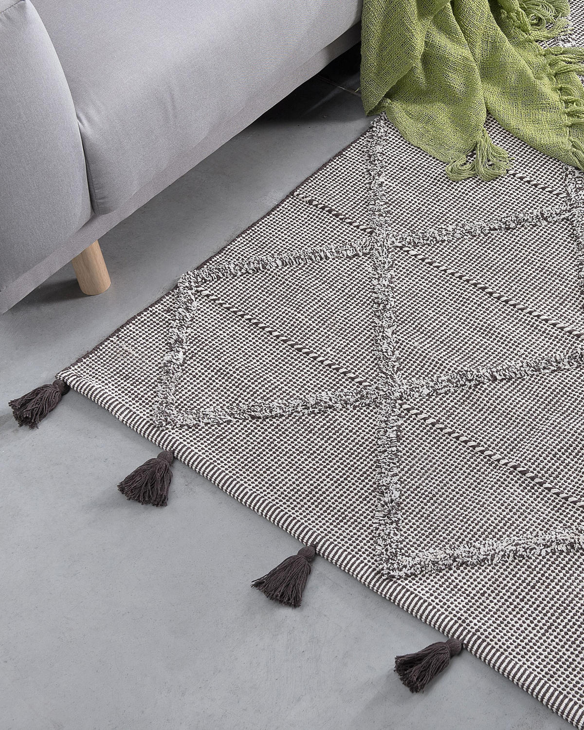 KURZFLOR-TEPPICH Tuzla 200/140 cm - Braun, Textil (140/200cm) - Beliani
