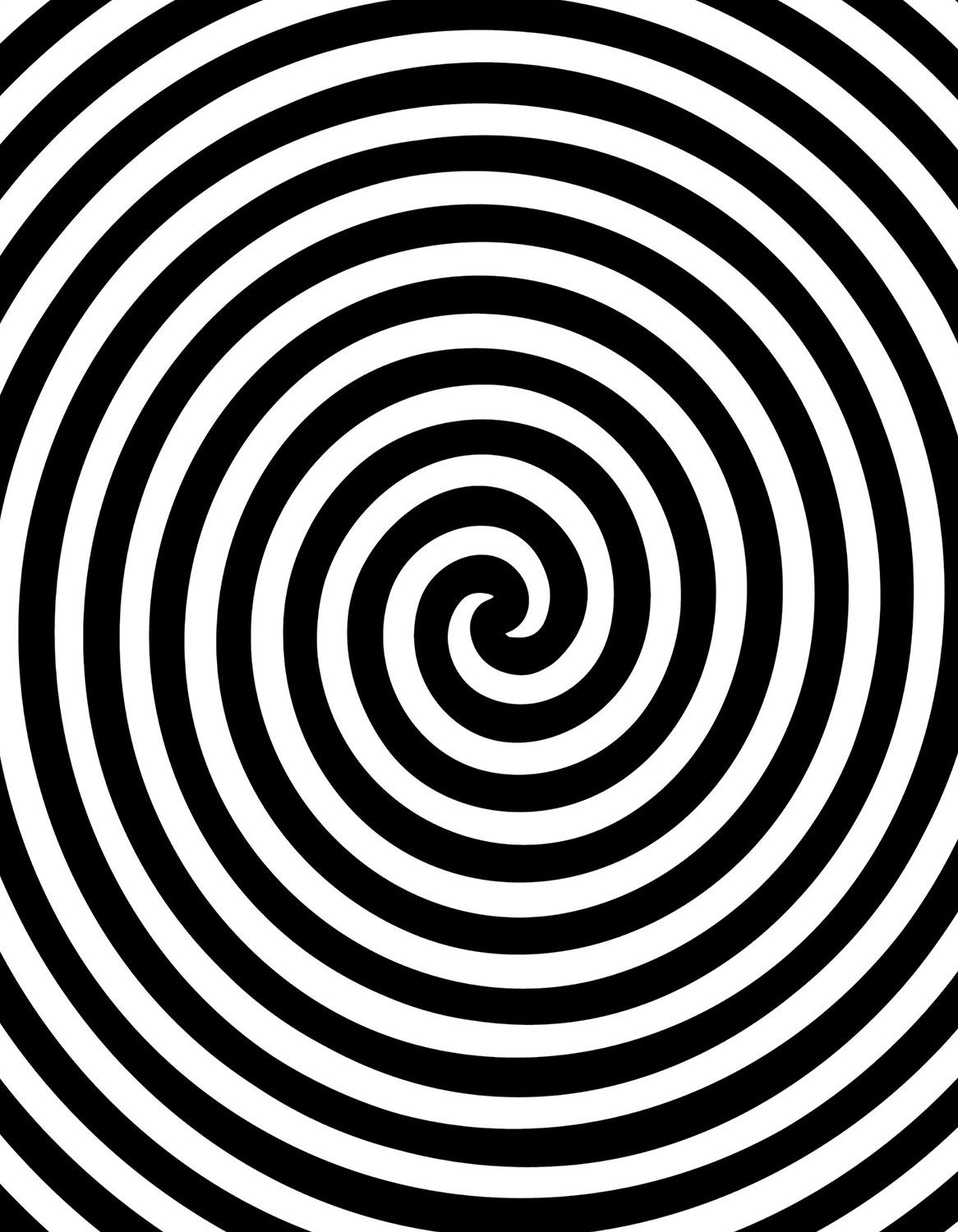 VERDUNKELUNGSROLLO 140x180 cm Hypnotisierender Kreis - Schwarz, Textil (140/180cm) - TULUP