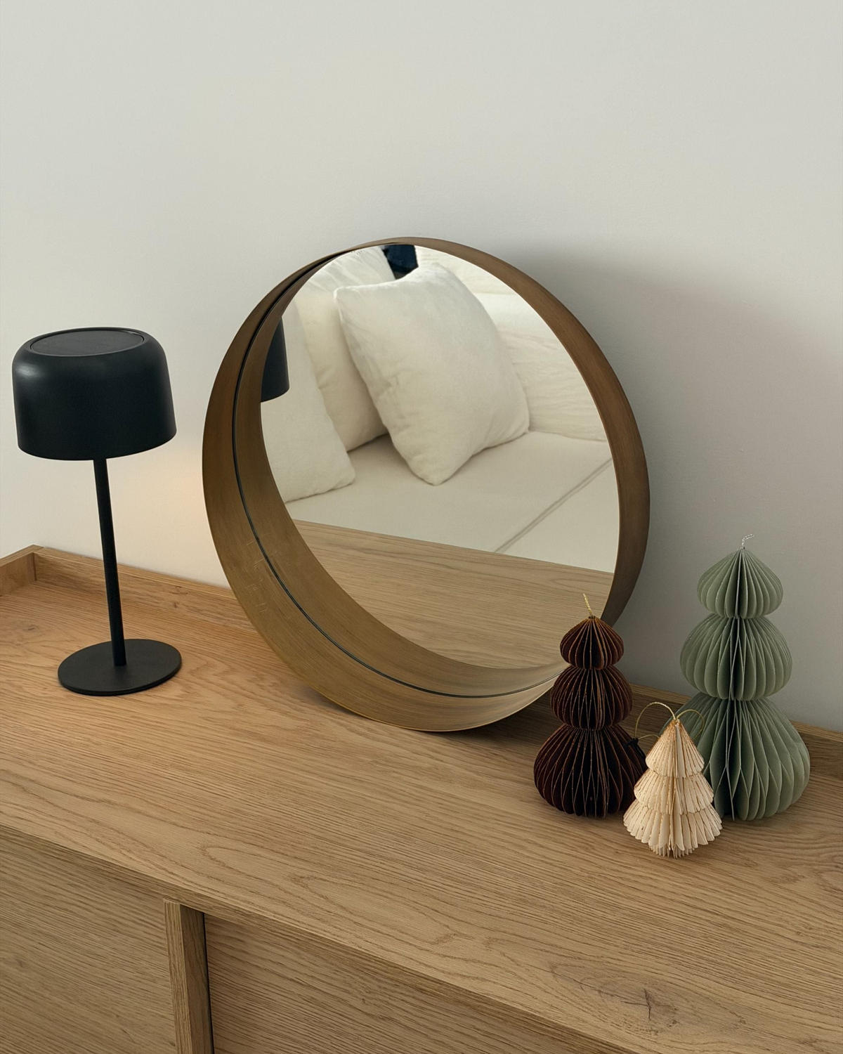 WANDSPIEGEL kupfer 40 cm Piney - Kupferfarben, Metall (40/40/6cm) - Beliani