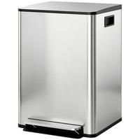 MÜLLEIMER Silberfarben 47.7/37.5/66.8 cm - Silberfarben, Metall (37.5/66.8/47.7cm) - HOMCOM
