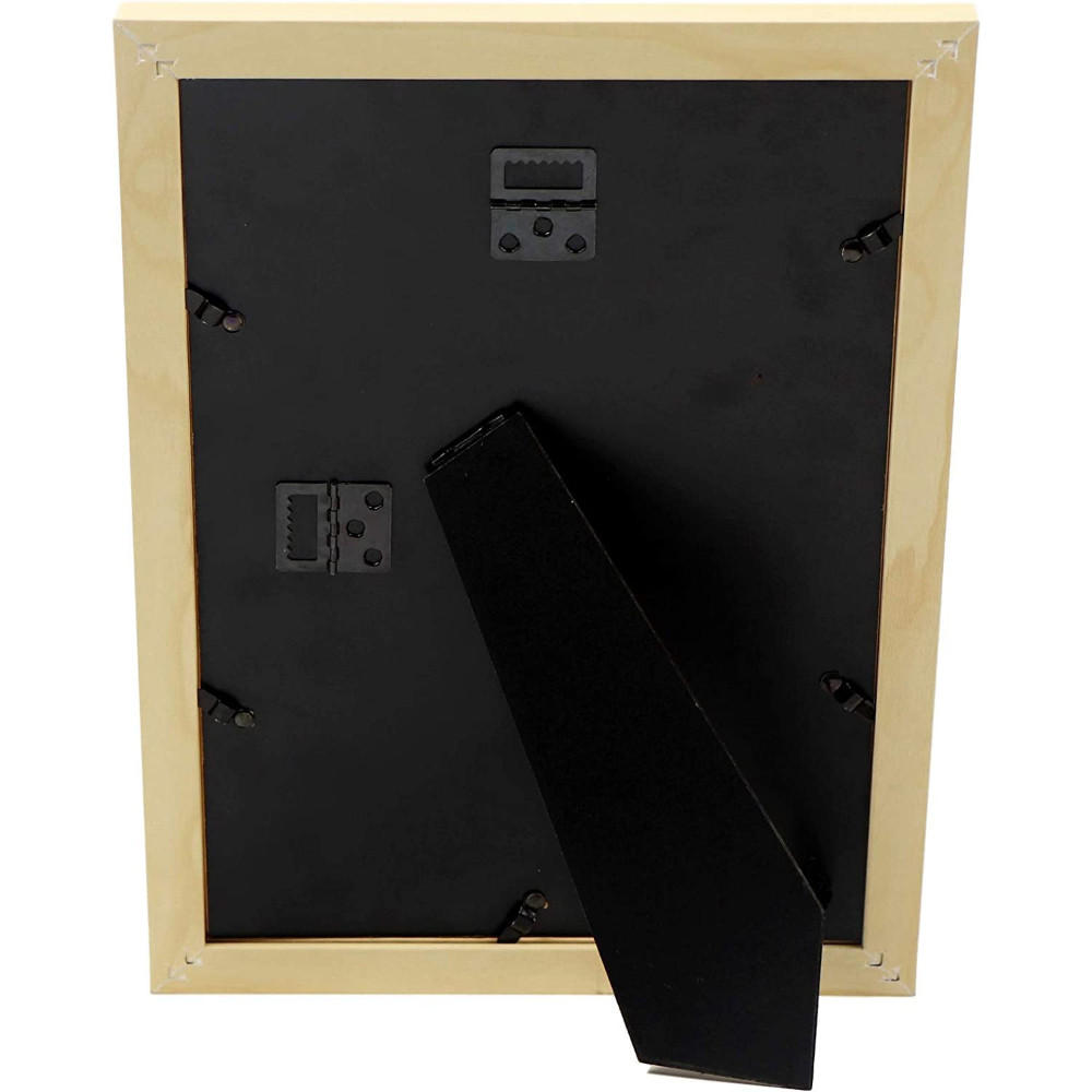 RAHMEN Set mit 3 aus MDF und Acrylglas Schutz und Aussteller für Fotografien, Bilder, Poster, Gemälde, Dekoration für Haus Farbe Hellholz A4 - Beige, Holz (21/3/29.7cm) - Nacnic