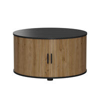 MASUTA DE CAFEA Selva Stejar/negru 80 x 80 cm cu usa culisanta - culoare lemn stejar/negru, compozit lemnos (80/80/45cm) - Vicco