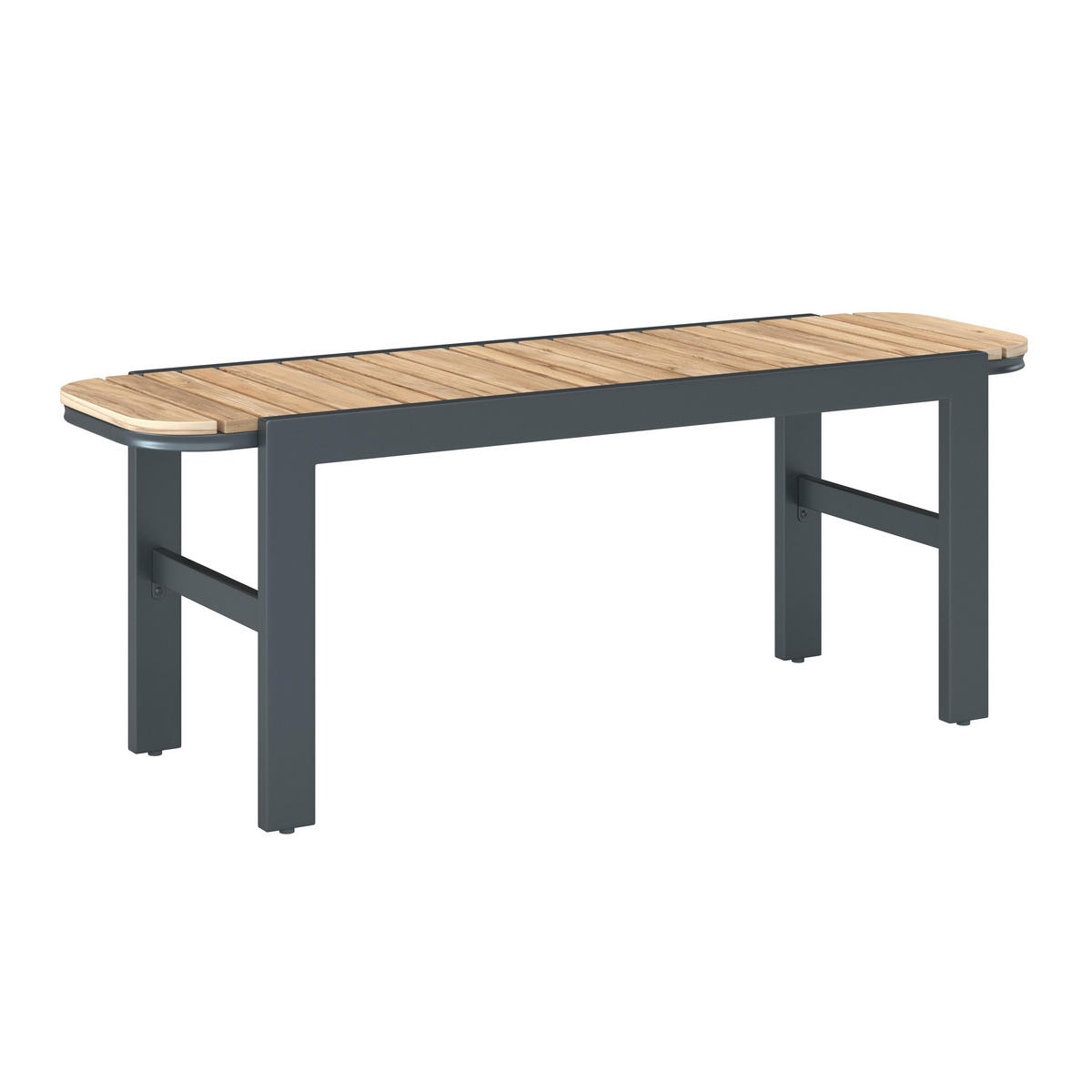 GARTENBANK Marlo Schwarz Akazie - Akaziefarben, Holz (1/47/40cm)