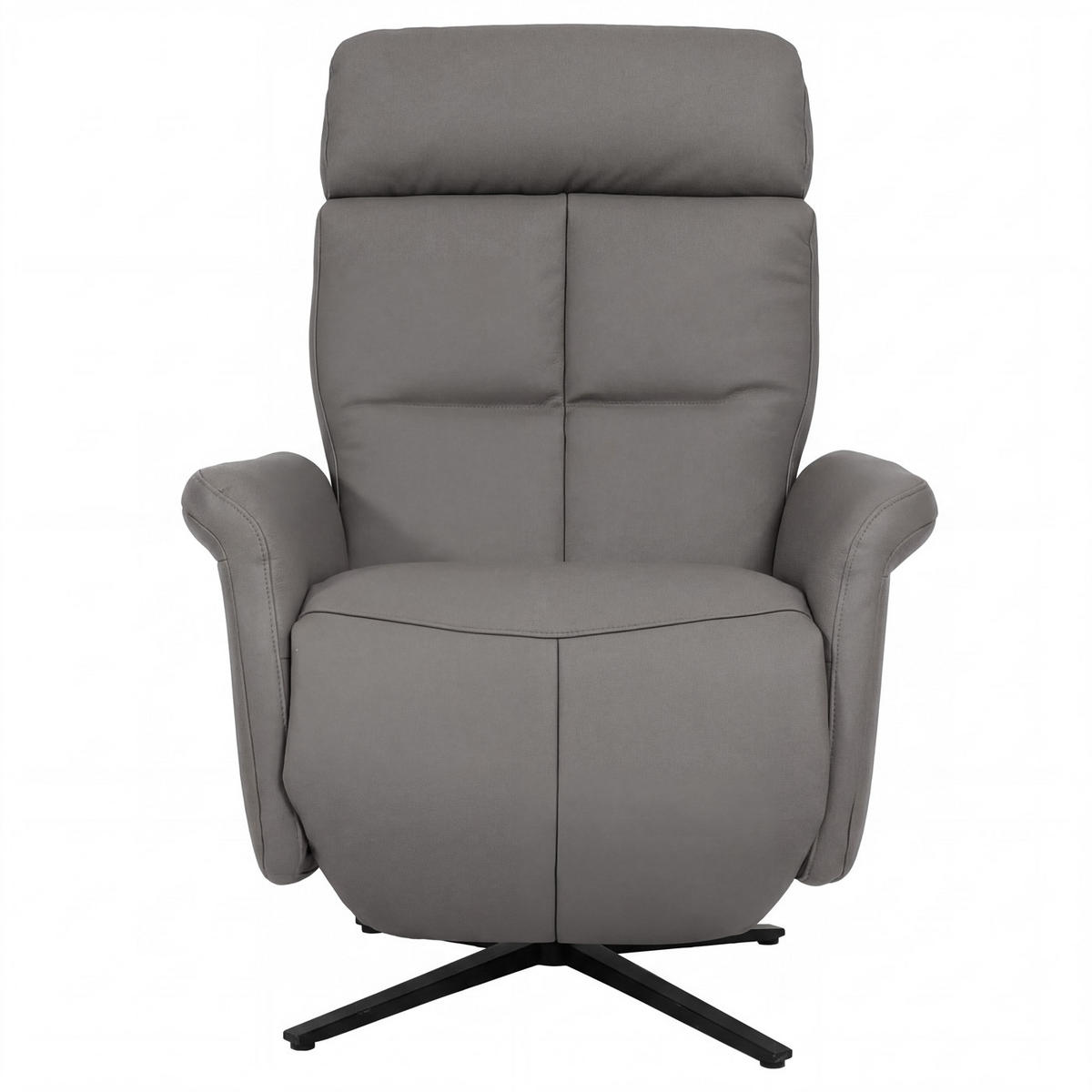 RELAXSESSEL Dunkelgrau - Dunkelgrau, Leder (76/110/153cm) - MCW