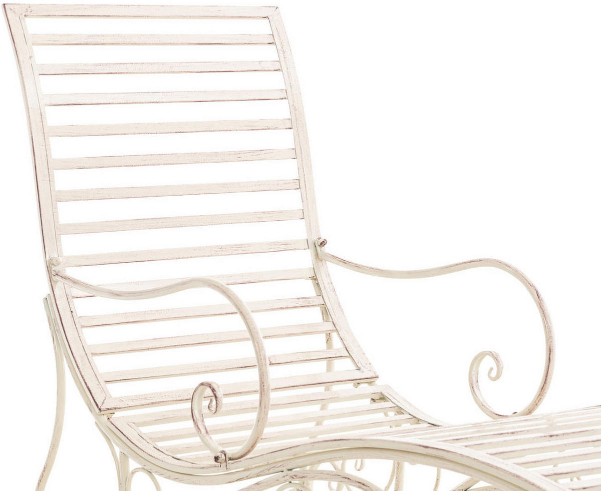 GARTENLIEGE Aurelle antik-creme - Naturfarben, Metall (58/101/140cm) - TPFGarden