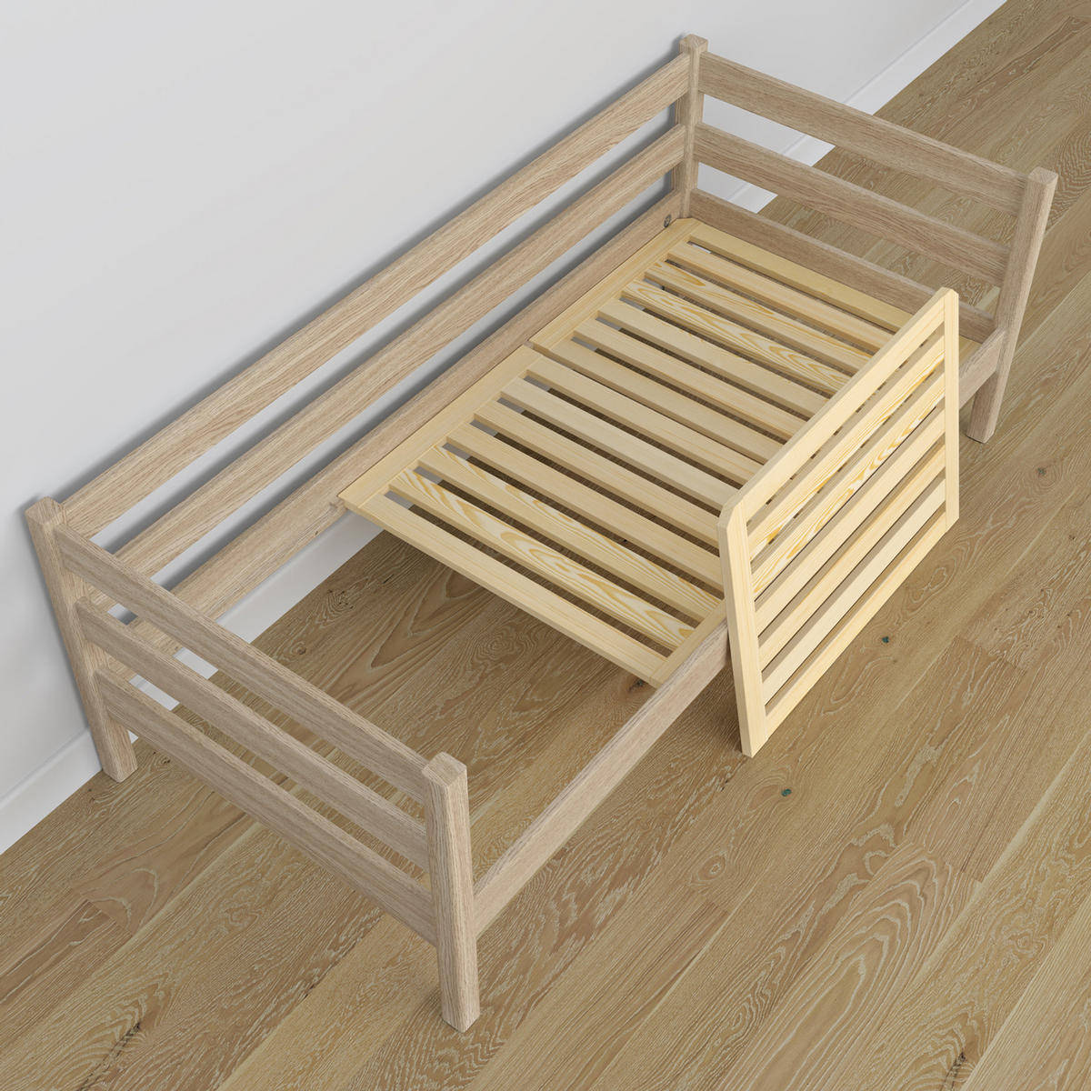 TAGESBETT mit Schublade N01 Sonoma Eiche 90/190 - Sonoma Eiche, Naturmaterialien/Holz (90/190cm) - N-Wood
