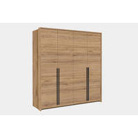 KLEIDERSCHRANK GENEVE 210/217/65 cm in Wildeiche - Eichefarben, Holzwerkstoff (210/217/65cm) - Deine Möbel 24