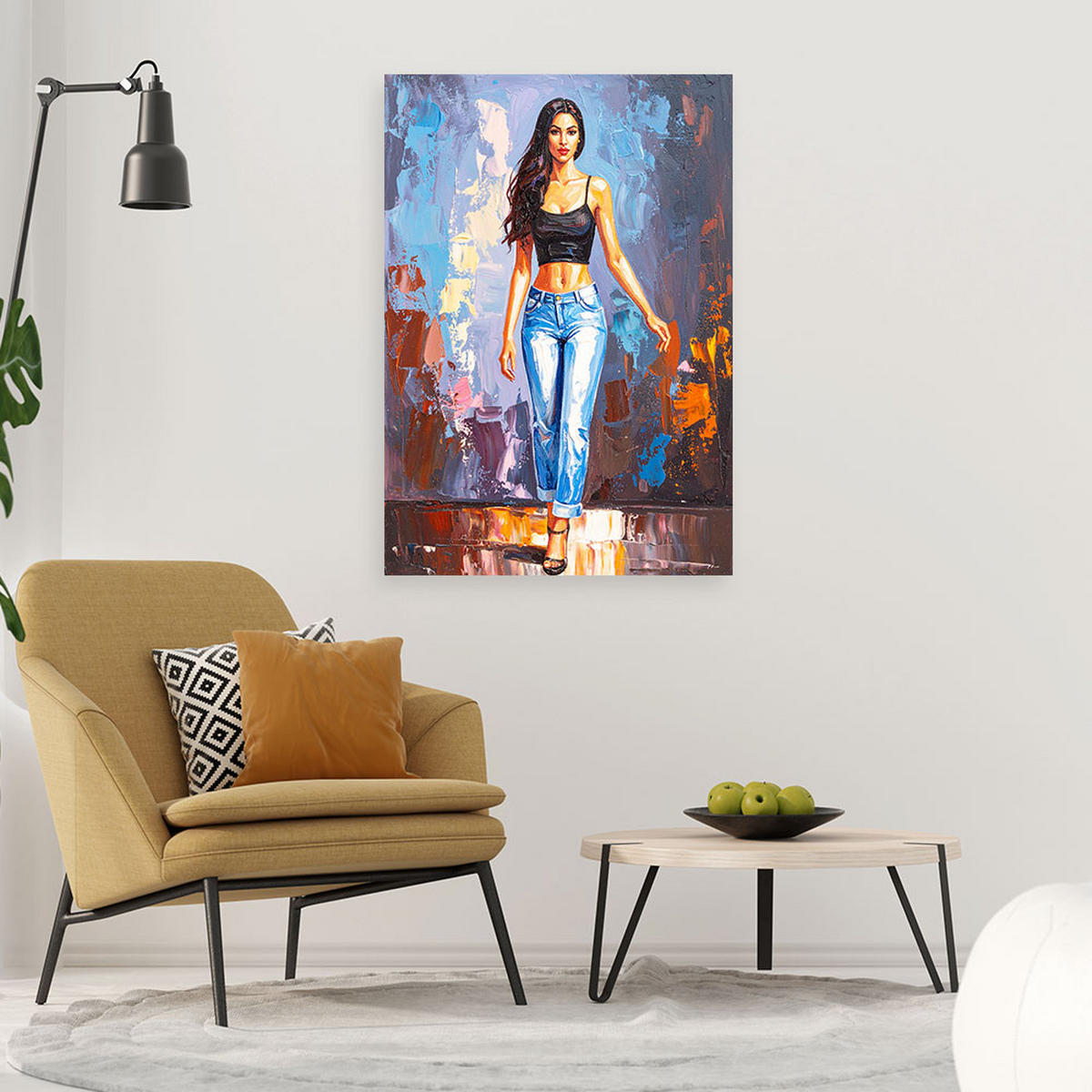 LEINWANDBILD Menschen & Charaktere 80x120cm - Multicolor, Textil (80/120cm) - Feeby