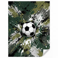 KINDERTAPETE - Fußball - Farbe - Spritzer - Grün - 160x220 cm - Dunkelgrün, Papier (160/220cm) - OnlyWow