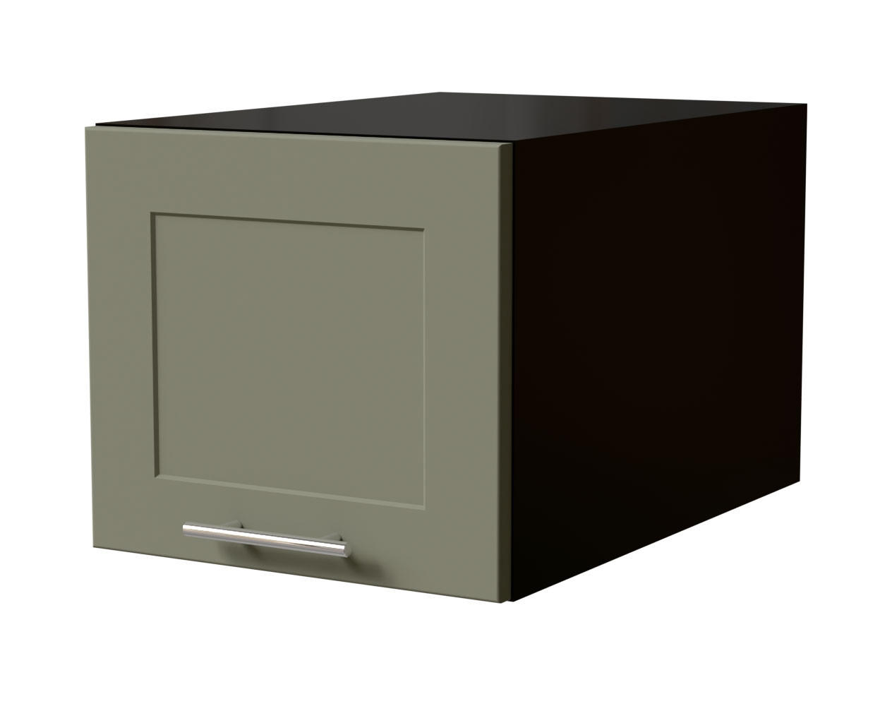 Feldmann-Wohnen Küchenaufsatzschrank Grün, Schwarz 40x36x59 cm