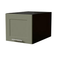 KÜCHENAUFSATZSCHRANK Oslo W6B/40 Schwarz Matt / Reed Green Matt 40 / 59 / 36cm - Schwarz/Grün, Holz/Holzwerkstoff (40/36/59cm) - Feldmann-Wohnen