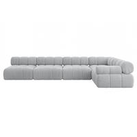 ECKSOFA modulares Sofa Mende-L3 - 380x190x70 cm Grau Cord - Grau, Holzwerkstoff/Textil (380/190cm) - ALTDECOR