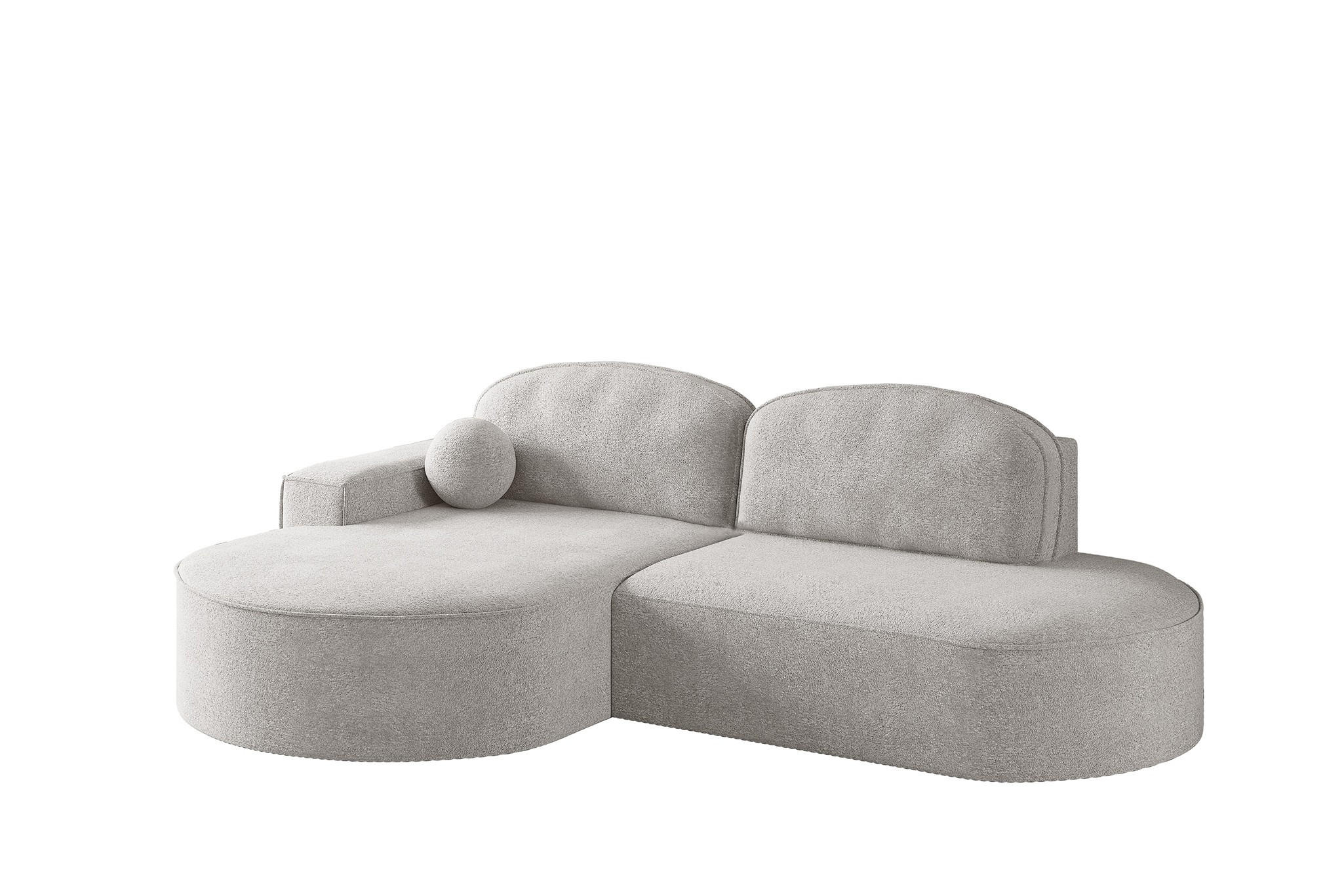 ECKSOFA Girona Mit Schlaffunktion - Hellgrau, Holzwerkstoff/Textil (278/179cm) - Fun Möbel