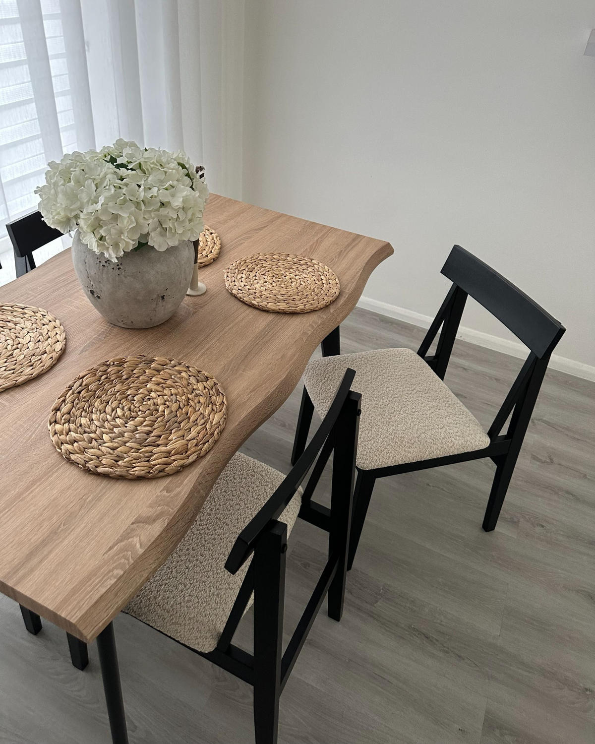 ESSZIMMERSTUHL 2er-Set Holz Schwarz/Beige Isle - Beige, Holz (45/82/55cm) - Beliani