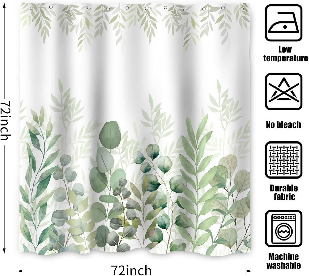 DUSCHVORHANG – Breite 180 x Höhe 180 cm – Inklusive Haken - Klar, Textil (180/180cm)