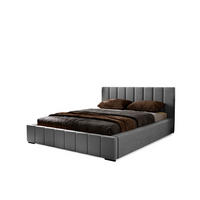 POLSTERBETT Nero 120x200 cm, Doppelbett mit Bettkasten, Lattenrost und Matratze, Velourstoff: Grau - Grau, Holz/Textil (120/200cm) - Marpur