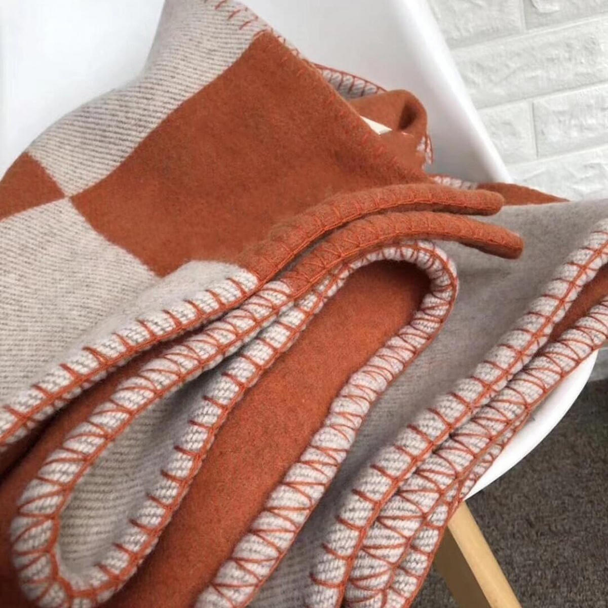 WOHNZIMMERDECKE - 130 x 180 cm - Orange - Orange, Textil (130/180cm)