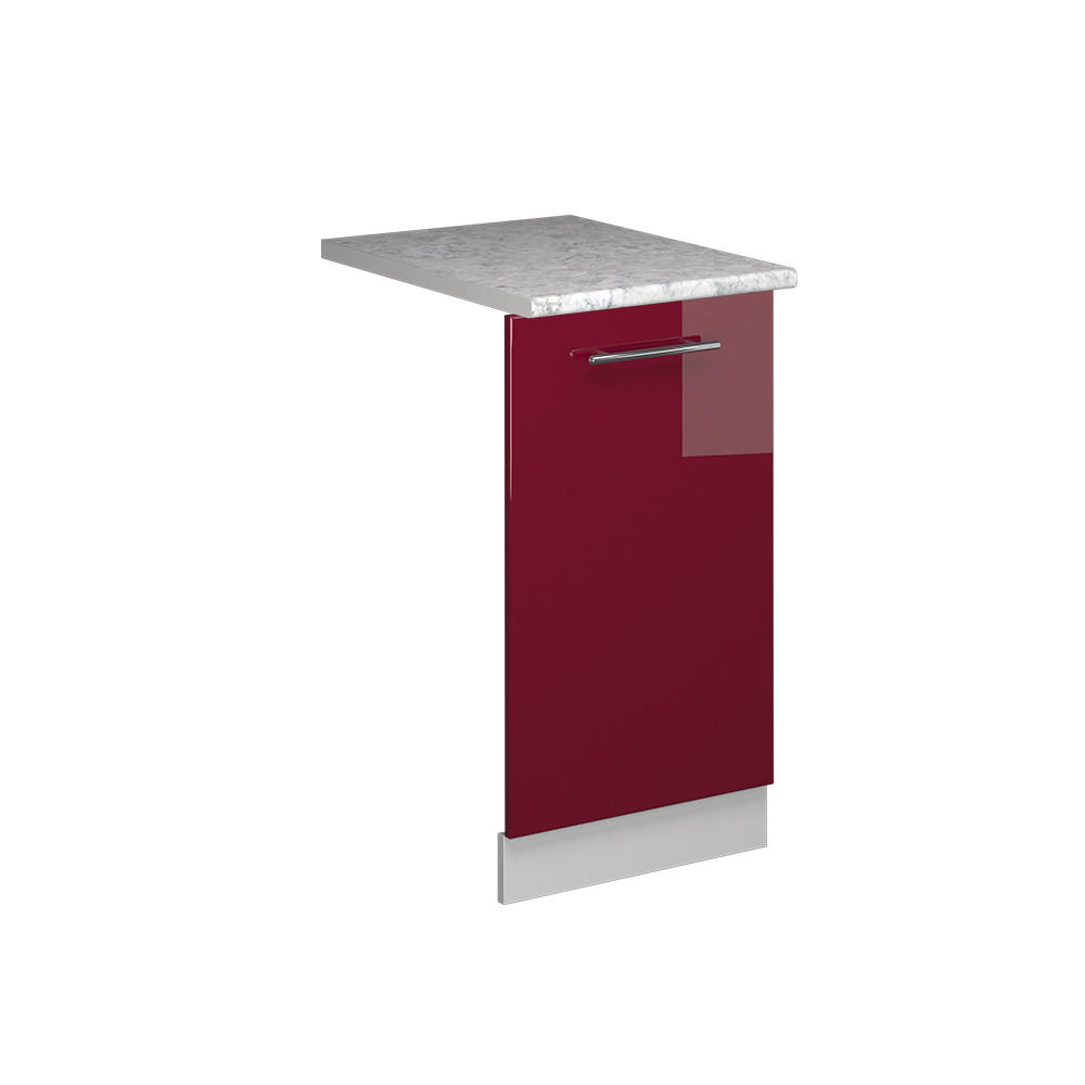 Vicco ČELNÍ PANEL MYČKY Fame-Line Bordó červená vysoký lesk 45 cm s pracovní deskou