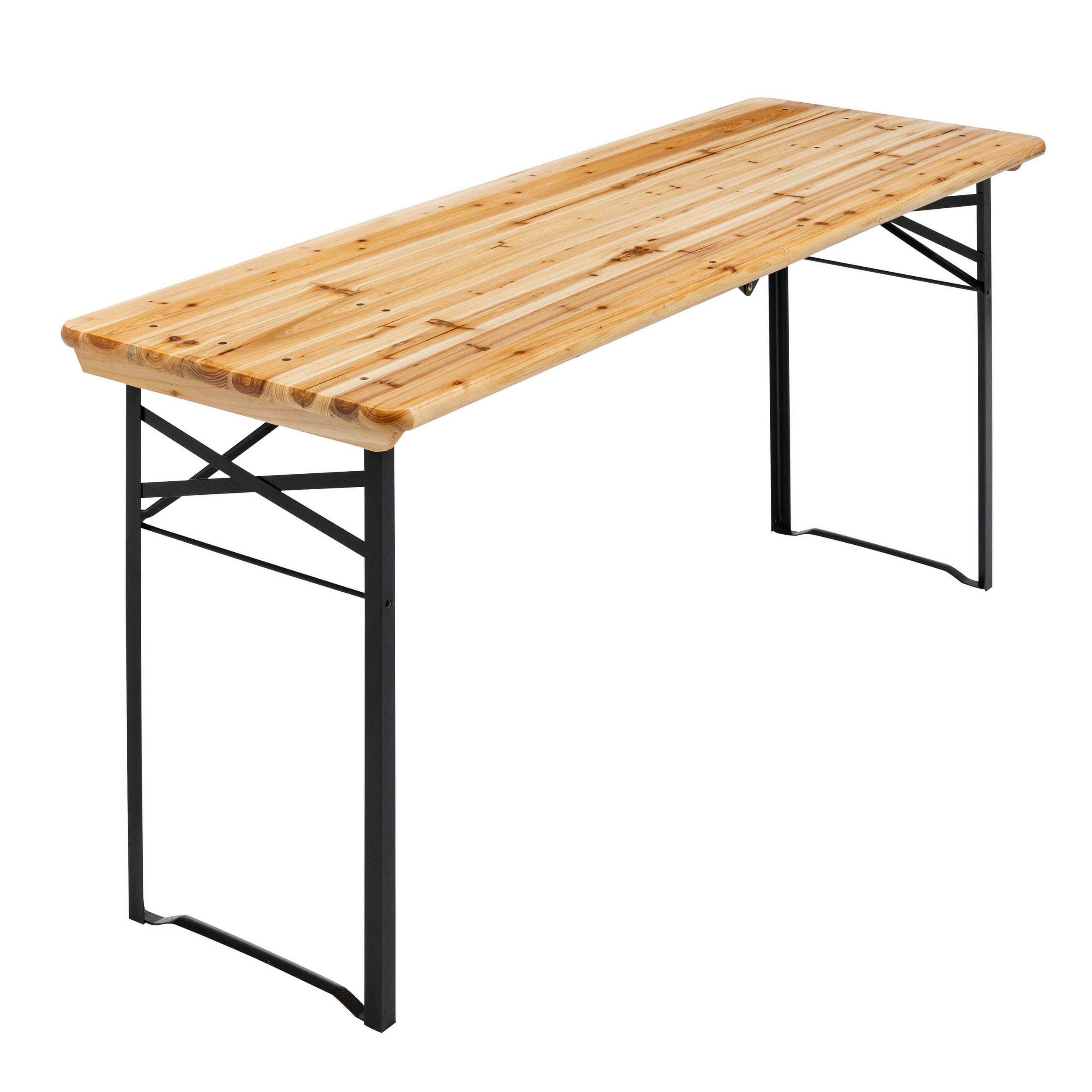 GARTENTISCH ausziehbar, Holzfarbe - Braun, Holz (58/180/75cm) - Oviala