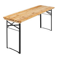 GARTENTISCH ausziehbar, Holzfarbe - Braun, Holz (58/180/75cm) - Oviala