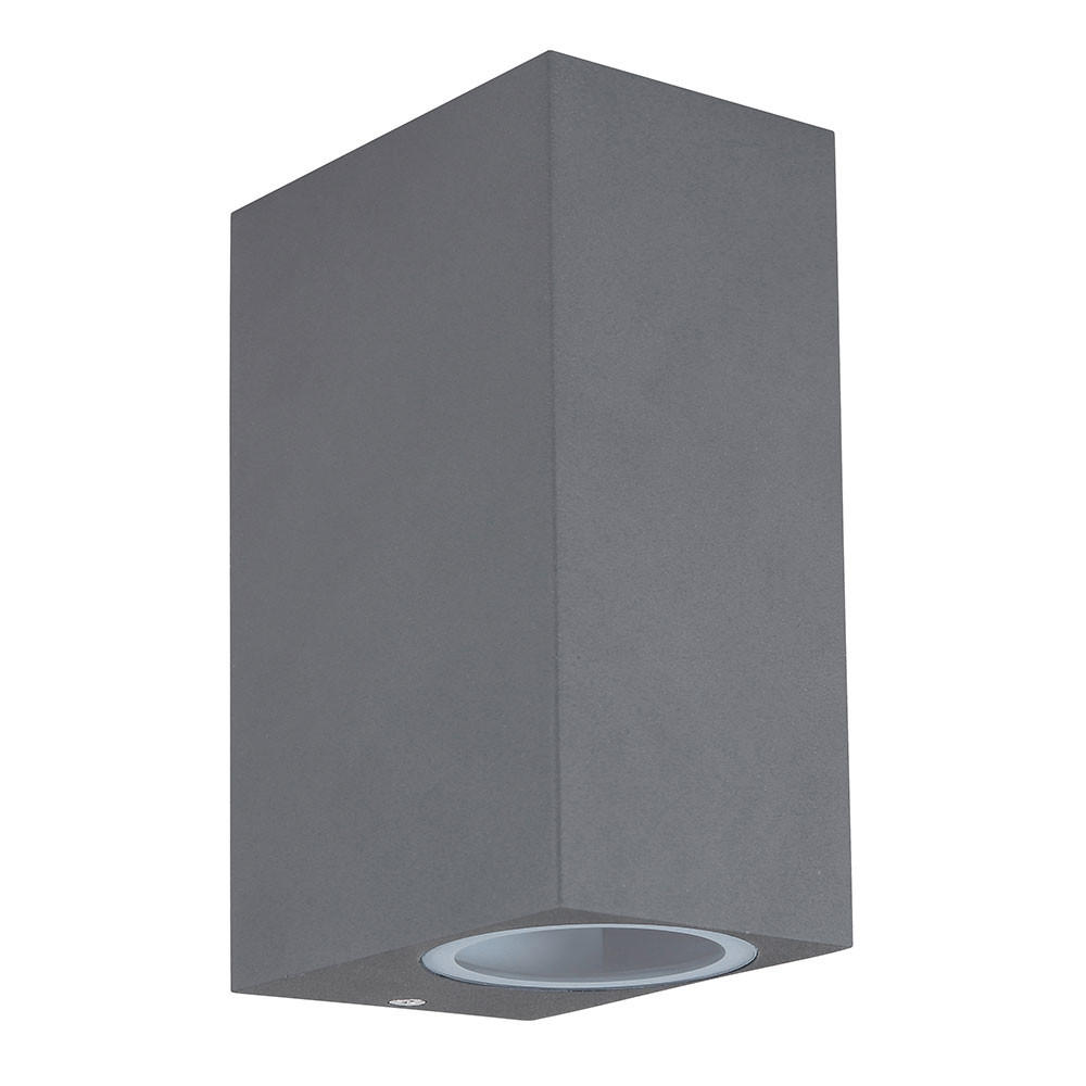 WANDLEUCHTE Aluminium Druckguss Anthrazit - Anthrazit, Glas (6.8/15/9.2cm) - Globo Lighting