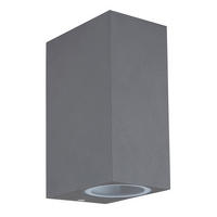 WANDLEUCHTE Aluminium Druckguss Anthrazit - Anthrazit, Glas (6.8/15/9.2cm) - Globo Lighting