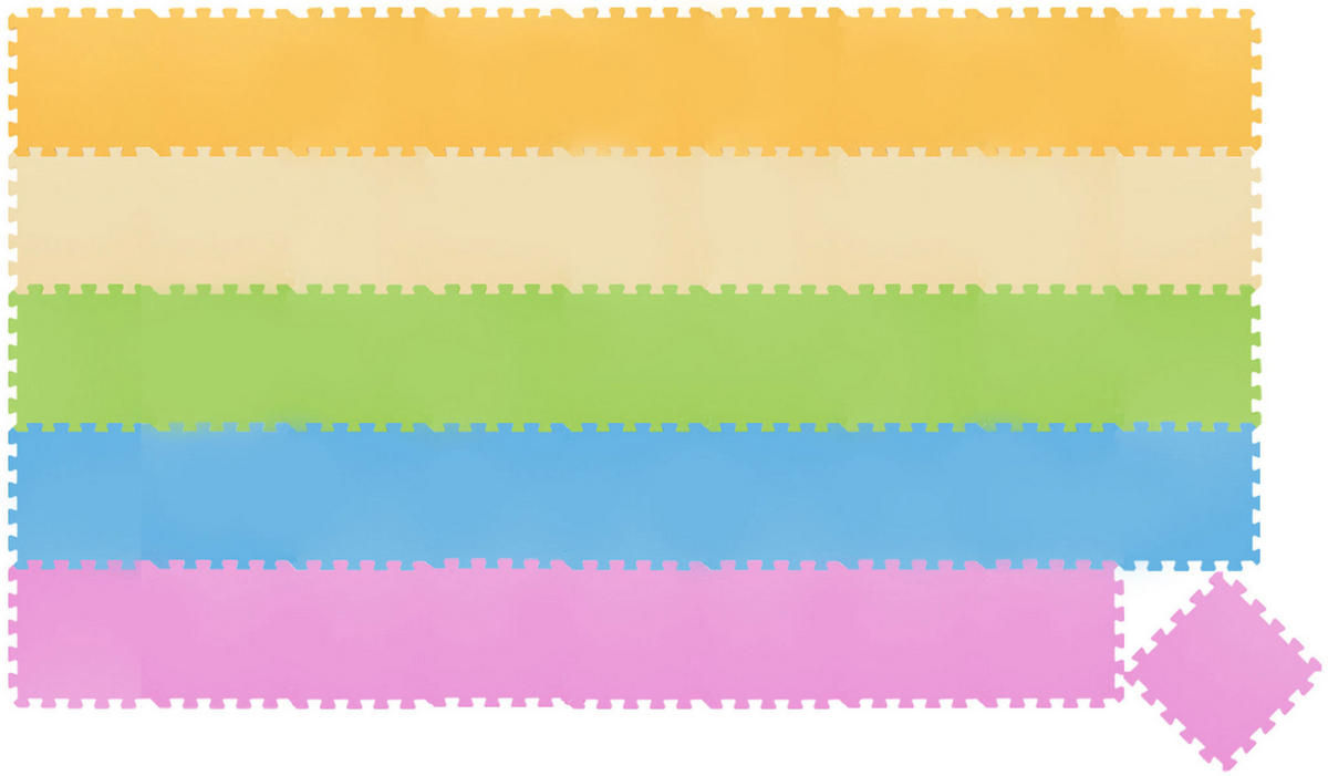 SPIELMATTE - 270/150 cm Puzzlematte Regenbogen - Multicolor, Kunststoff (30/30cm) - Littletom