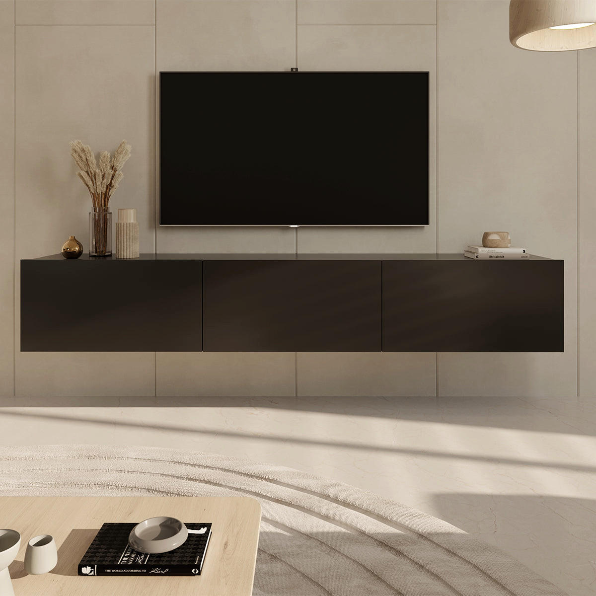 TV STOLÍK Idao Čierna - čierna, kompozitné drevo (180/35/29cm) - Petits-meubles