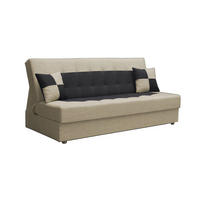 SOFA POLO mit Schlaffunktion SAWANA 00+14 mit Stauraum - Beige, Textil (80/96/192cm) - Bedante