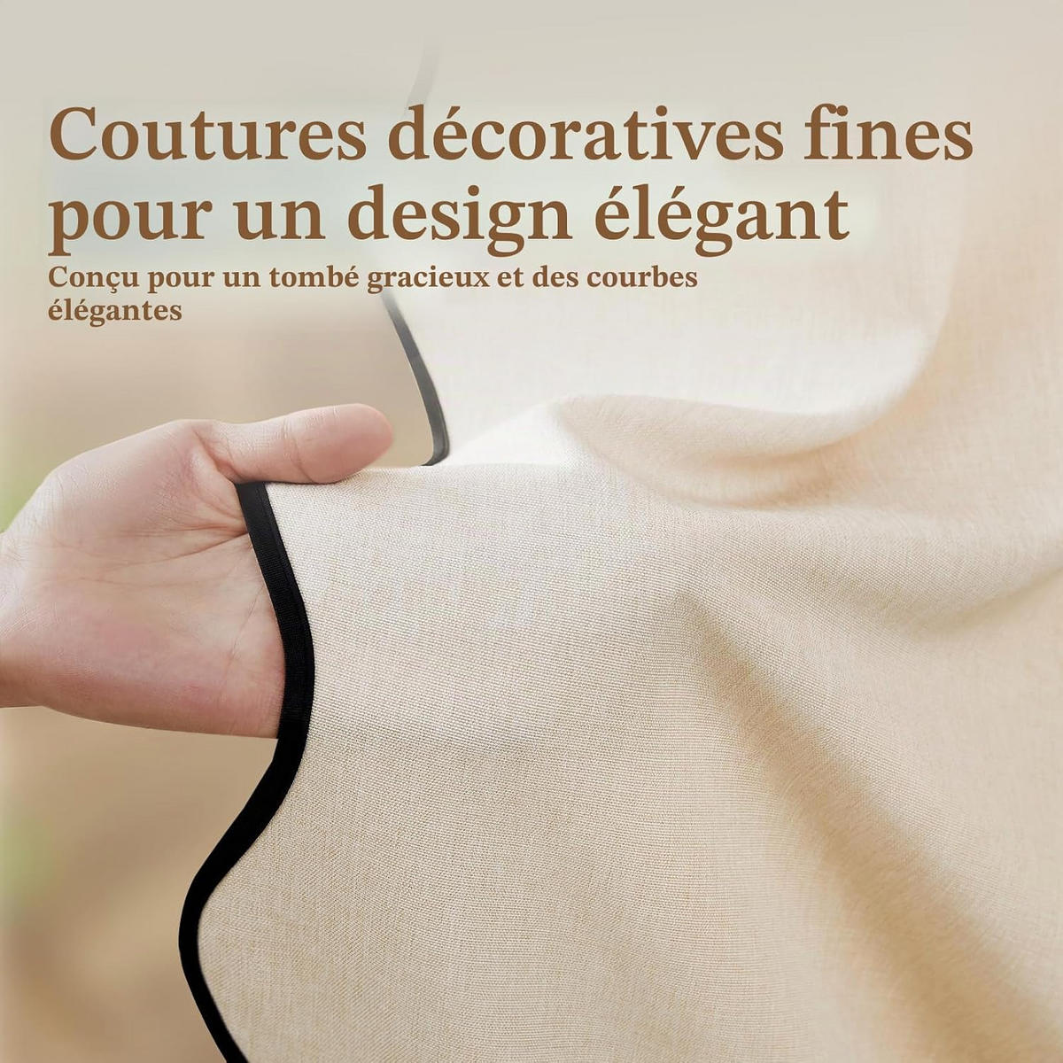 DUSCHVORHANG, beige, Leinenoptik, 90 x 180 cm - Weiß, Textil (180/90cm)